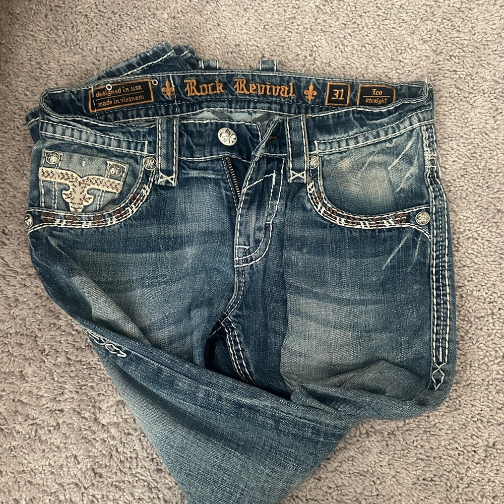 Rock Revival Men's Blue Jeans
